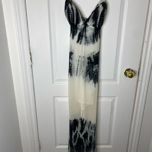 Tie dye silk maxi dress
